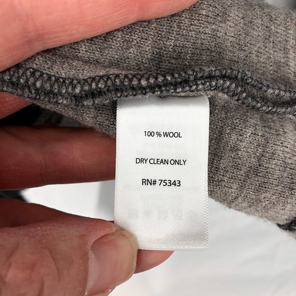 Paraphrase open front hooded cardigan sweater patchwork wool colorblock gray L - Picture 4 of 10